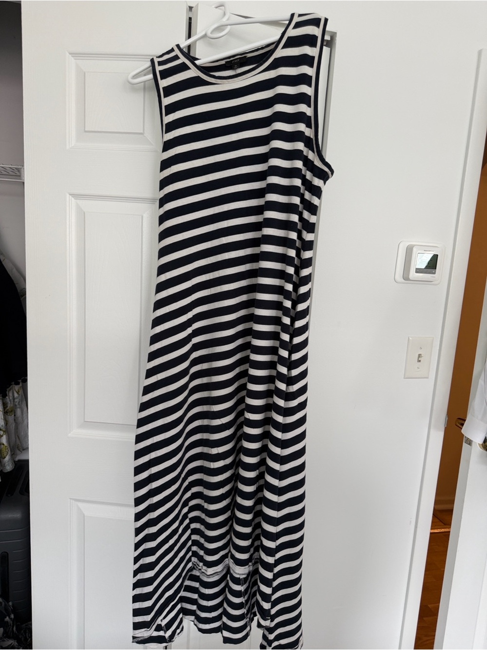 J. Crew Navy and White Striped Dress